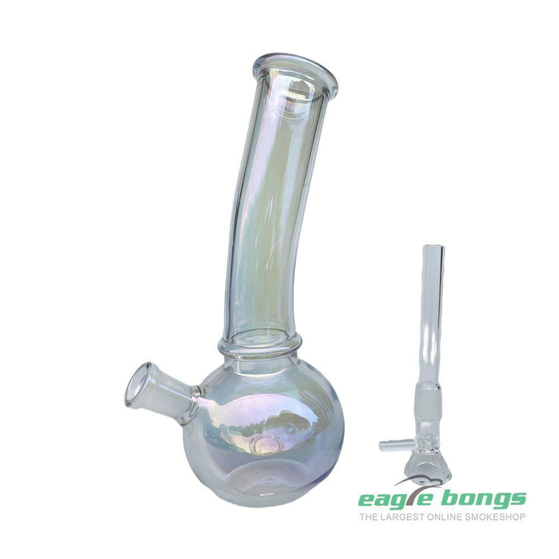 Iridescent Ice Beaker Bongs With Bubble base - 8.7IN - eaglebongs