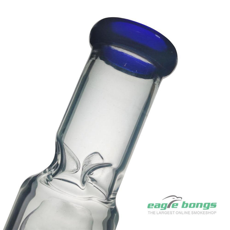 Double Circular  Straight tube bongs - 11.41IN - eaglebongs