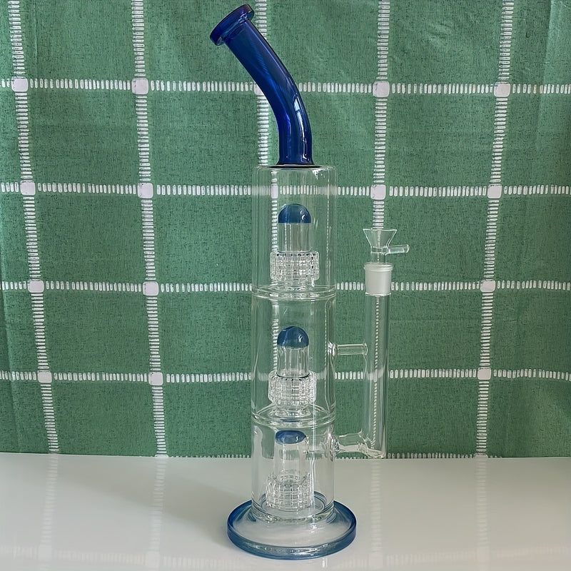 15.7-inch Blue Bent Neck Water Pipe