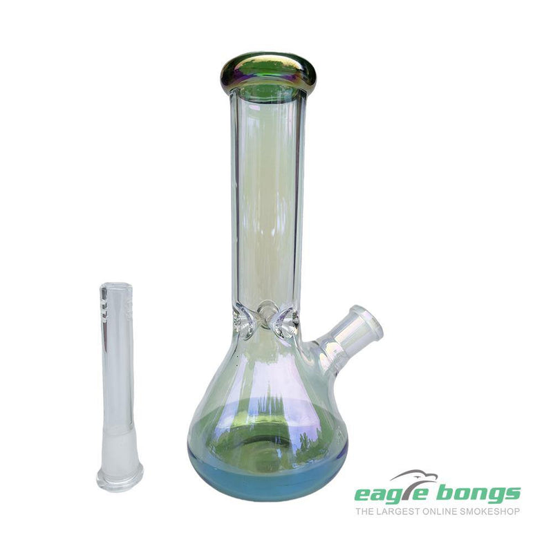 Colored Reflective Ice  Beaker Bong   | Green- 8.7IN - eaglebongs