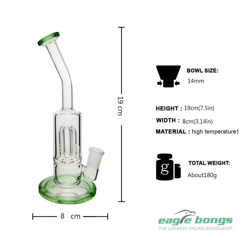Bubblers With Bule(Green) Color Base And Mouthpiece 7.3IN - eaglebongs