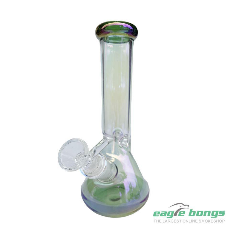 Colored Reflective Ice  Beaker Bong   | Green- 8.7IN - eaglebongs