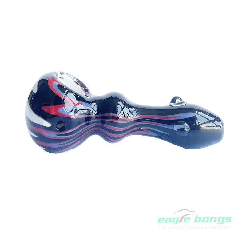 EagleBongs Glass - Pink Glass Pipe with Flower Accent - eaglebongs