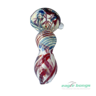 EagleBongs  Glass - Color Changing Fumed Stripe Glass Spoon Pipe - eaglebongs