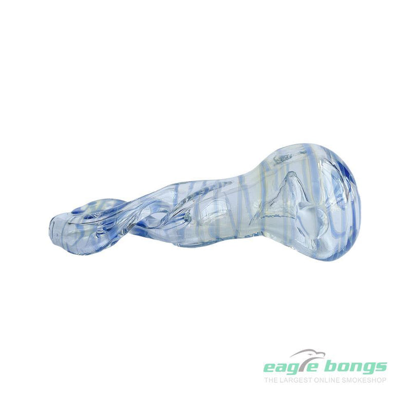 EagleBongs Glass - Freeze-A-Bowl Glitter Pipe with Green Leaves - eaglebongs
