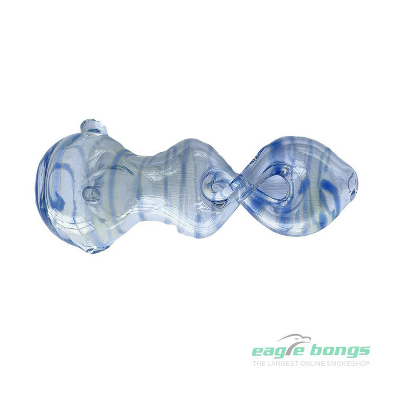 EagleBongs Glass - Freeze-A-Bowl Glitter Pipe with Green Leaves - eaglebongs